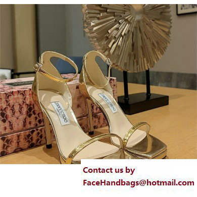 Jimmy Choo alva 120 metallic leather sandals gold 2023 Jimmy Choo alva 120 metallic leather sandals gold 2023