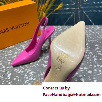 Louis Vuitton Heel 10cm Sparkle Slingback Pumps in leather Pink 2023 - Click Image to Close