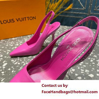 Louis Vuitton Heel 10cm Sparkle Slingback Pumps in leather Pink 2023