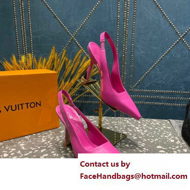 Louis Vuitton Heel 10cm Sparkle Slingback Pumps in leather Pink 2023 - Click Image to Close