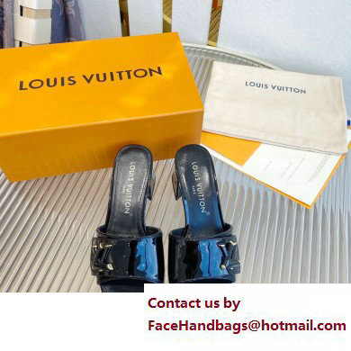 Louis Vuitton Heel 5.5cm Shake Mules in Patent calf leather Black 2023 - Click Image to Close