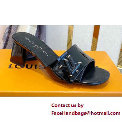 Louis Vuitton Heel 5.5cm Shake Mules in Patent calf leather Black 2023