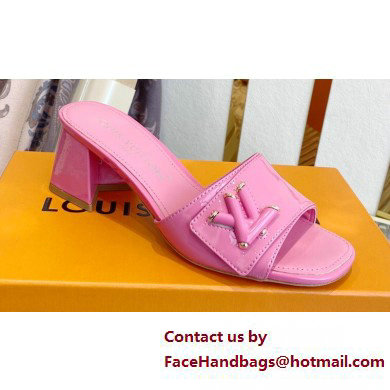 Louis Vuitton Heel 5.5cm Shake Mules in Patent calf leather Pink 2023