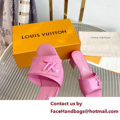 Louis Vuitton Heel 5.5cm Shake Mules in Patent calf leather Pink 2023 - Click Image to Close