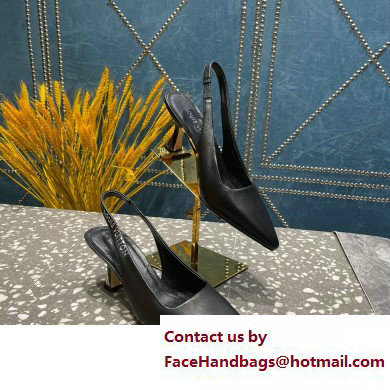 Louis Vuitton Heel 7cm Sparkle Slingback Pumps in leather Black 2023 - Click Image to Close