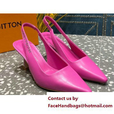 Louis Vuitton Heel 7cm Sparkle Slingback Pumps in leather Pink 2023 - Click Image to Close
