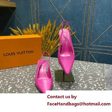 Louis Vuitton Heel 7cm Sparkle Slingback Pumps in leather Pink 2023