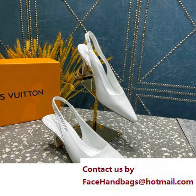 Louis Vuitton Heel 7cm Sparkle Slingback Pumps in leather White 2023 - Click Image to Close