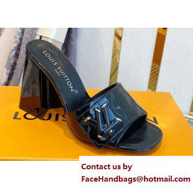 Louis Vuitton Heel 8.5cm Shake Mules in Patent calf leather Black 2023 - Click Image to Close