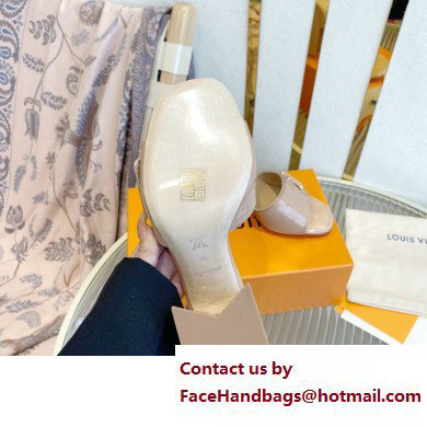 Louis Vuitton Heel 8.5cm Shake Mules in Patent calf leather Nude 2023 - Click Image to Close