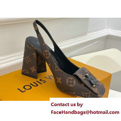 Louis Vuitton Heel 8.5cm Shake Slingback Pumps in Monogram Canvas 2023