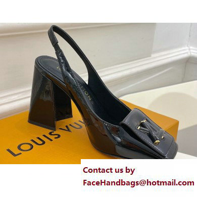 Louis Vuitton Heel 8.5cm Shake Slingback Pumps in Patent calf leather Black 2023 - Click Image to Close
