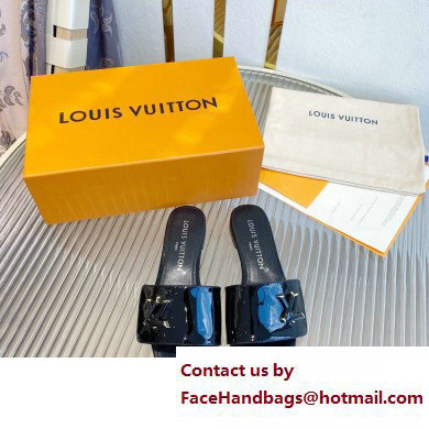 Louis Vuitton Shake Flat Mules in Patent calf leather Black 2023