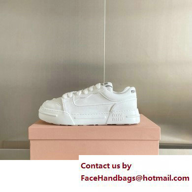 Miu Miu Bleached leather sneakers 03 2023 - Click Image to Close