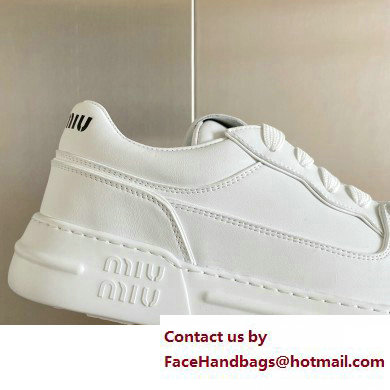 Miu Miu Bleached leather sneakers 03 2023 - Click Image to Close