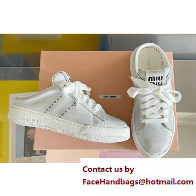 Miu Miu Bleached leather sneakers 07 2023