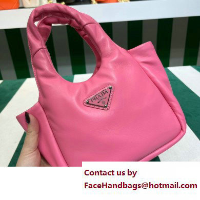 Prada Small padded Soft nappa-leather bag 1BA359 Pink 2023