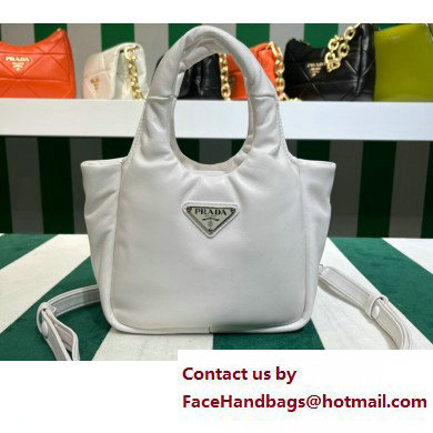 Prada Small padded Soft nappa-leather bag 1BA359 White 2023