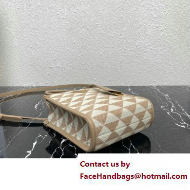 Prada Symbole jacquard fabric micro bag 1BA355 Apricot 2023