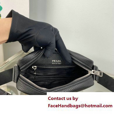 Prada leather shoulder Bag 1BH182 Black 2023