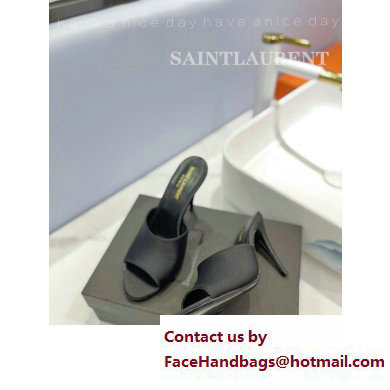 Saint Laurent Heel 10cm La 16 Mules Black