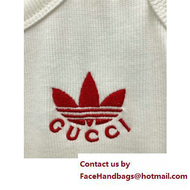 adidas x Gucci cotton tank top WHITE 714865 2023 - Click Image to Close