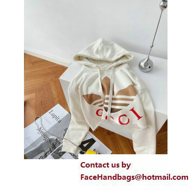 adidas x Gucci cropped sweatshirt OFF WHITE 2023 - Click Image to Close