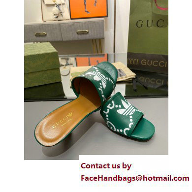 adidas x Gucci women's slide sandal GREEN 2023 - Click Image to Close