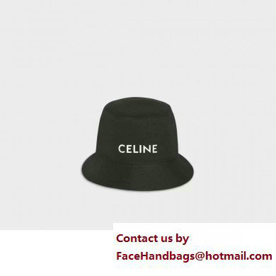 celine logo printed bucket hat black 2023