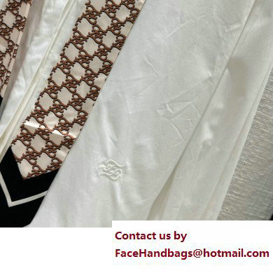 fendi white cotton shirt with a tie 2023