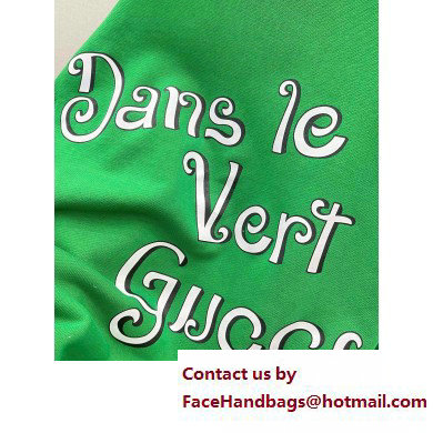 gucci Cotton jersey sweatshirt green 726466 2023
