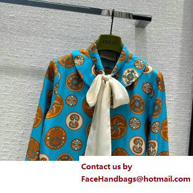 gucci GG paisley circle print silk shirt 722868 2023