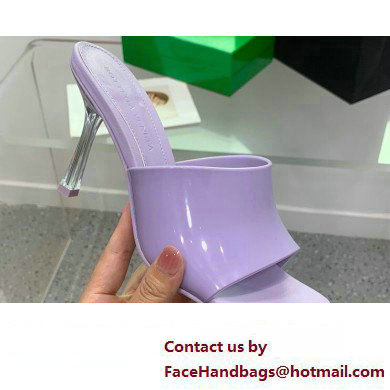 Bottega Veneta Heel Clear rubber Stretch Mules Patent Lilac 2023