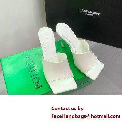 Bottega Veneta Heel Clear rubber Stretch Mules Patent White 2023