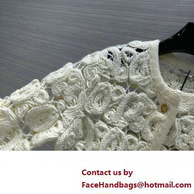 CELINE cardigan jacket in cornelly wool Off White 2023