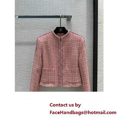 CHANEL PINK tweed jacket 2023