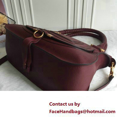 Chloe Marcie double carry bag Burgundy - Click Image to Close