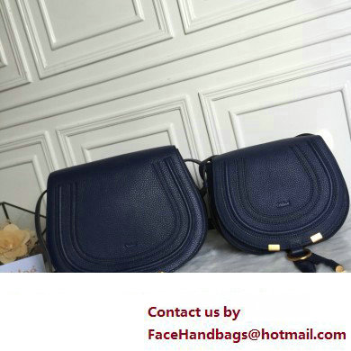 Chloe Marcie small/Medium saddle bag Blue - Click Image to Close