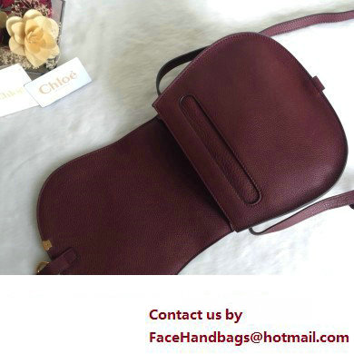 Chloe Marcie small/Medium saddle bag Burgundy - Click Image to Close