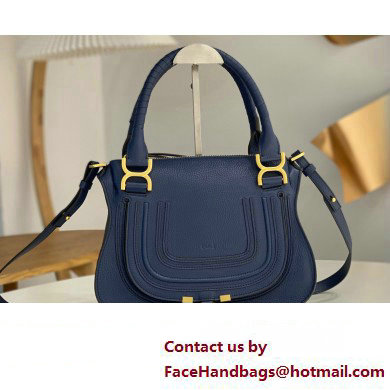 Chloe Marcie small double carry bag Blue - Click Image to Close