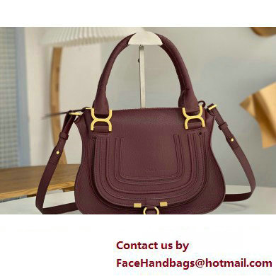 Chloe Marcie small double carry bag Burgundy