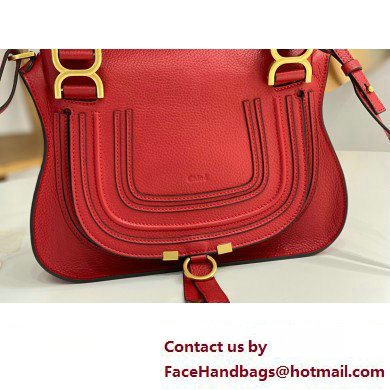 Chloe Marcie small double carry bag Red - Click Image to Close