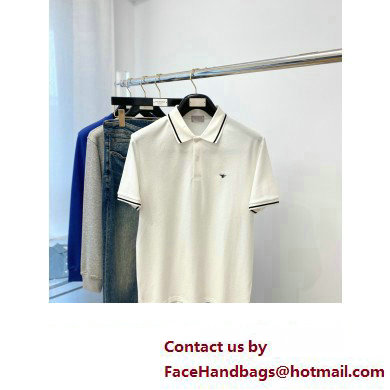 Dior MEN'S Polo Shirt with Bee Embroidery white 2023