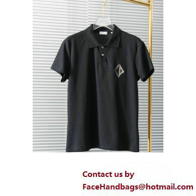 Dior men's CD Diamond Relaxed-Fit Polo Shirt BLACK 2023 - Click Image to Close