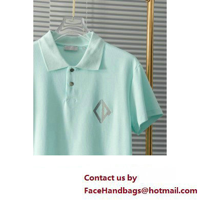 Dior men's CD Diamond Relaxed-Fit Polo Shirt MINT GREEN 2023