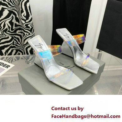 Giuseppe Zanotti Heel 8.5cm Florance Plexi PVC Mules 03 2023 - Click Image to Close