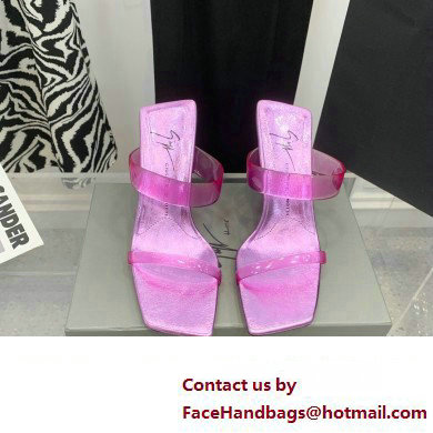 Giuseppe Zanotti Heel 8.5cm Florance Plexi PVC Mules 04 2023 - Click Image to Close
