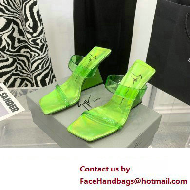 Giuseppe Zanotti Heel 8.5cm Florance Plexi PVC Mules 05 2023 - Click Image to Close