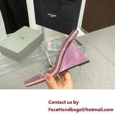 Giuseppe Zanotti Heel 8.5cm Florance Plexi PVC Mules 07 2023 - Click Image to Close