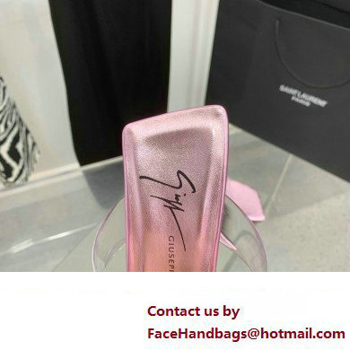 Giuseppe Zanotti Heel 8.5cm Florance Plexi PVC Mules 07 2023 - Click Image to Close
